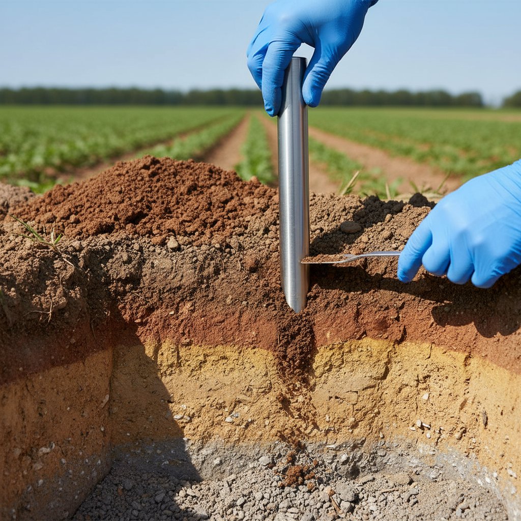 Specjaliści przeprowadzający badania gleby